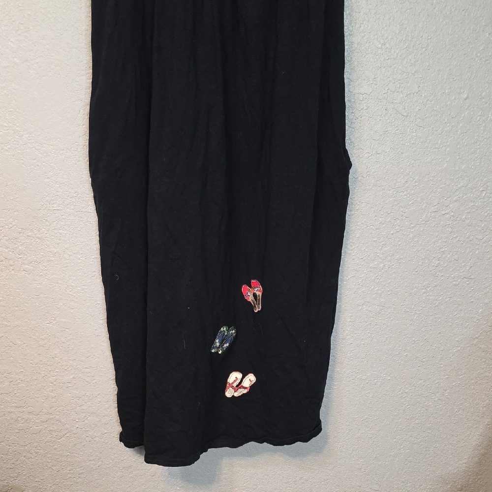 Adidas Black Maxi Dress with Colorful Accents